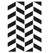 Modern Tiles Optical Illusion Zigzag Reusable Stencil Big Sizes Wall Decor / Modern3