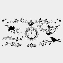 Christmas Set Big & Small Sizes Colour Wall Sticker Robin Stars Mountain Ash Clock 'Deco24'