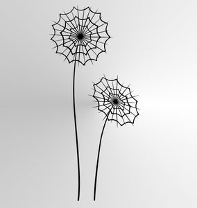 SPIDER WEB FLOWERS DANDELIONS Sizes Reusable Stencil Shabby Chic 'Flora21'