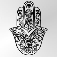 ORIENTAL HENNA FATIMA'S HAND Sizes Reusable Stencil Modern Oriental Style 'Fatimas hand'