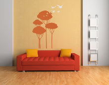 FLYING BIRDS IN TREES Big & Small Sizes Colour Wall Sticker Shabby Chic Romantic Style 'Bird105'