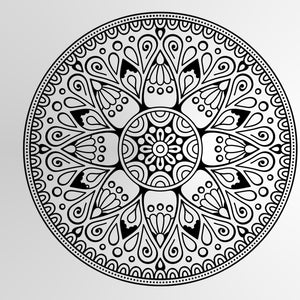 MANDALA ROUND MEDALLION Big & Small Sizes Colour Wall Sticker Oriental Modern 'Mandala2'