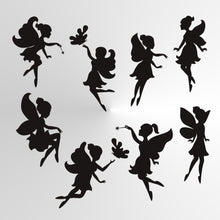 Set of 8 Magic Fairies / Fairy KIDS ROOM Various Sizes Reusable Stencil 'Kids12'