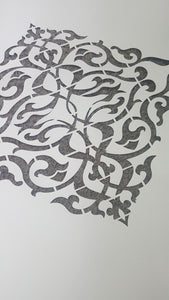 BAROQUE ORNAMENT Sizes Reusable Stencil Shabby Chic Romantic Style 'B3'