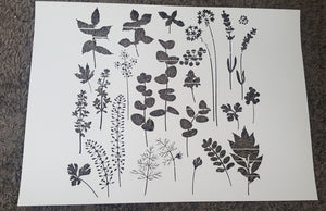 BOTANICAL WILD HERBS AND FLOWERS Sizes Reusable Stencil Shabby Chic Romantic Style 'Wild1'