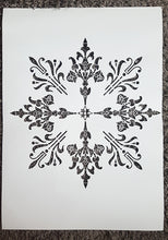 MANADALA STAR SNOW FLAKE  Big & Small Sizes Reusable Stencil Oriental Bohemian 'Deco13'