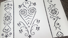 FOLKLORE ORNAMENTS SET Sizes Reusable Stencil Ornaments Romantic Style 'Folk1'