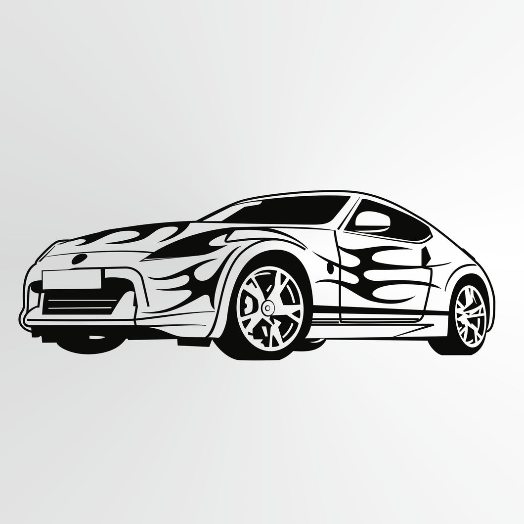 RACING CAR  Reusable Stencil Speed Cartoon Wall Art Room 'Kids162'