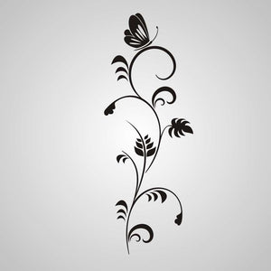 FLORAL TWIG AND BUTTERFLY Sizes Reusable Stencil Shabby Chic Romantic Style 'J7'