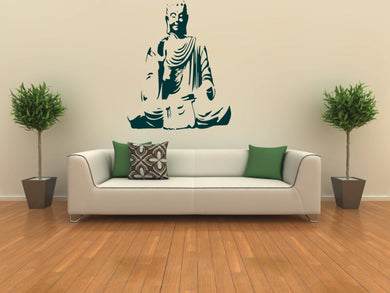 SITTING BUDDHA Big & Small Sizes Colour Wall Sticker Exotic Oriental Romantic Style 'N90'