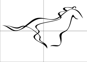 RUNNING HORSE ARTISTIC SKETCH Big & Small Sizes Colour Wall Sticker Animal Romantic Style 'Animal8'