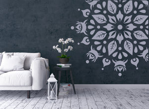 Mandala Leaves Floral Round SIZES Reusable Stencil Wall Art Decor Oriental / M30