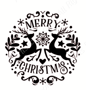 Merry Christmas Reindeer Presents/ Winter Cards Decoration Reusable Stencil Various Sizes / SNOW52
