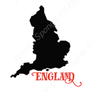 Map Of England  Big & Small Sizes Colour Wall Sticker Travel Oriental Modern Style World 'P23'