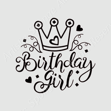 Birthday Girl Party Banner Reusable Stencil A5 A4 A3 & Larger Wall Children Room 'Kids166'