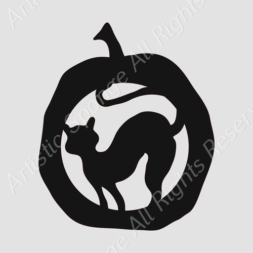 Cat Pumpkin Lantern HALLOWEEN Various Reusable Stencil Decoration Cards Various Sizes H18