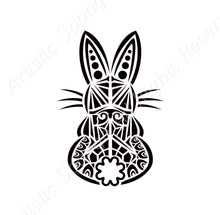 Tribal Bunny Reusable Stencil Sizes A5 A4 A3 & Larger Native Culture Symbol Cleverness Wit 'MG27'