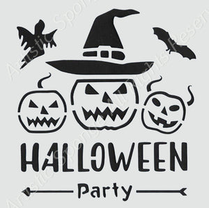 HALLOWEEN Party Quote Bats Pumpinks Decoration Big & Small Sizes Colour Wall Sticker H1