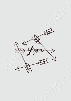 Love Arrows Reusable Stencil Sizes A5 A4 A3 & Larger Shabby Chic Craft Paint Wall Deco / Q93