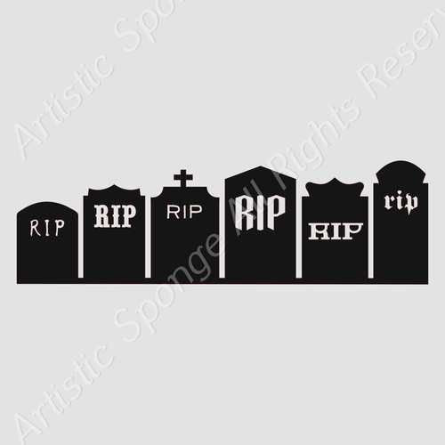 RIP Tomb Stones HALLOWEEN Various Reusable Stencil Decoration Cards Various Sizes H22