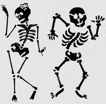 HALLOWEEN Funny Skeletons Couple Decoration Big & Small Sizes Colour Wall Sticker H8