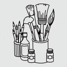 Art Set Paint Brushes Reusable Stencil A5 A4 A3 & Larger Wall Art Craft Children Room 'Kids167'