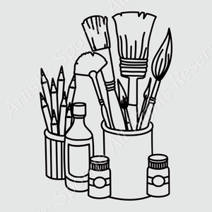 Art Set Paint Brushes Reusable Stencil A5 A4 A3 & Larger Wall Art Craft Children Room 'Kids167'