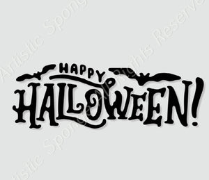 HAPPY HALLOWEEN Quote Bats Decoration Big & Small Sizes Colour Wall Sticker H5