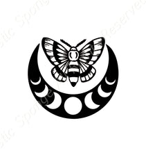 Esoteric Moon Bee Moth Reusable Stencil Sizes A5 A4 A3 Decor Spiritual New Beginning Harness The Energy 'MG39'