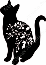 Cat & Flowers Big & Small Colour Wall Sticker Decor Phases Spiritual Spring Magical 'MG17'