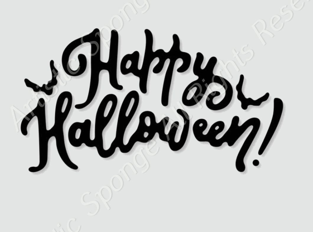 HAPPY HALLOWEEN Quote Bats Decoration Big & Small Sizes Colour Wall Sticker H6