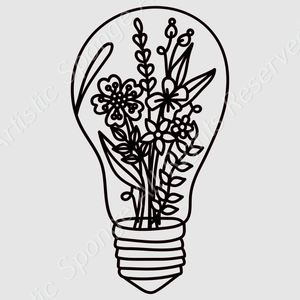 Spring Flowers In A Bulb Reusable Stencil Sizes A5 A4 A3 & Larger Flora Romantic 'F53'