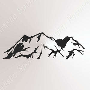 The Mountain Reusable Stencil A5 A4 A3 Art Decor Travelling / MT12