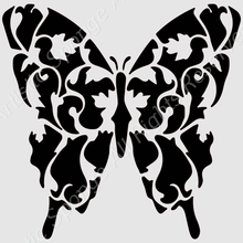 Floral Butterfly Reusable Stencil A3 A4 A5 Shabby Chic Nature Flora Insect Craft 'F54'