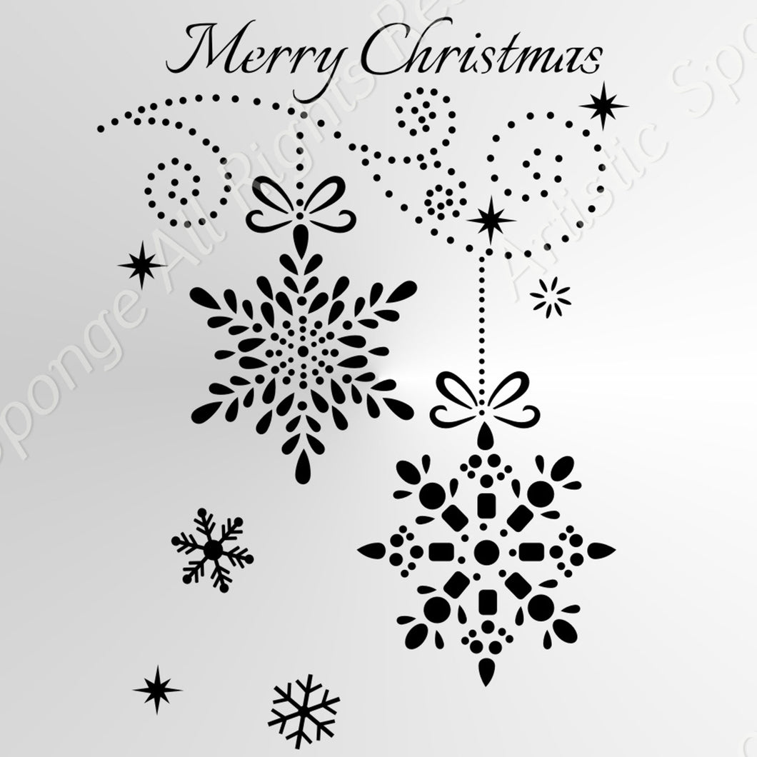 Set of Christmas Snow Flakes Big & Small Sizes Colour Wall Sticker Modern Decor SNOW6