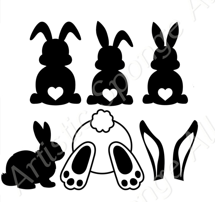 Happy Easter Egg Hunt Sizes Reusable Stencil Bunny Spring Palm Decoration 'E12'