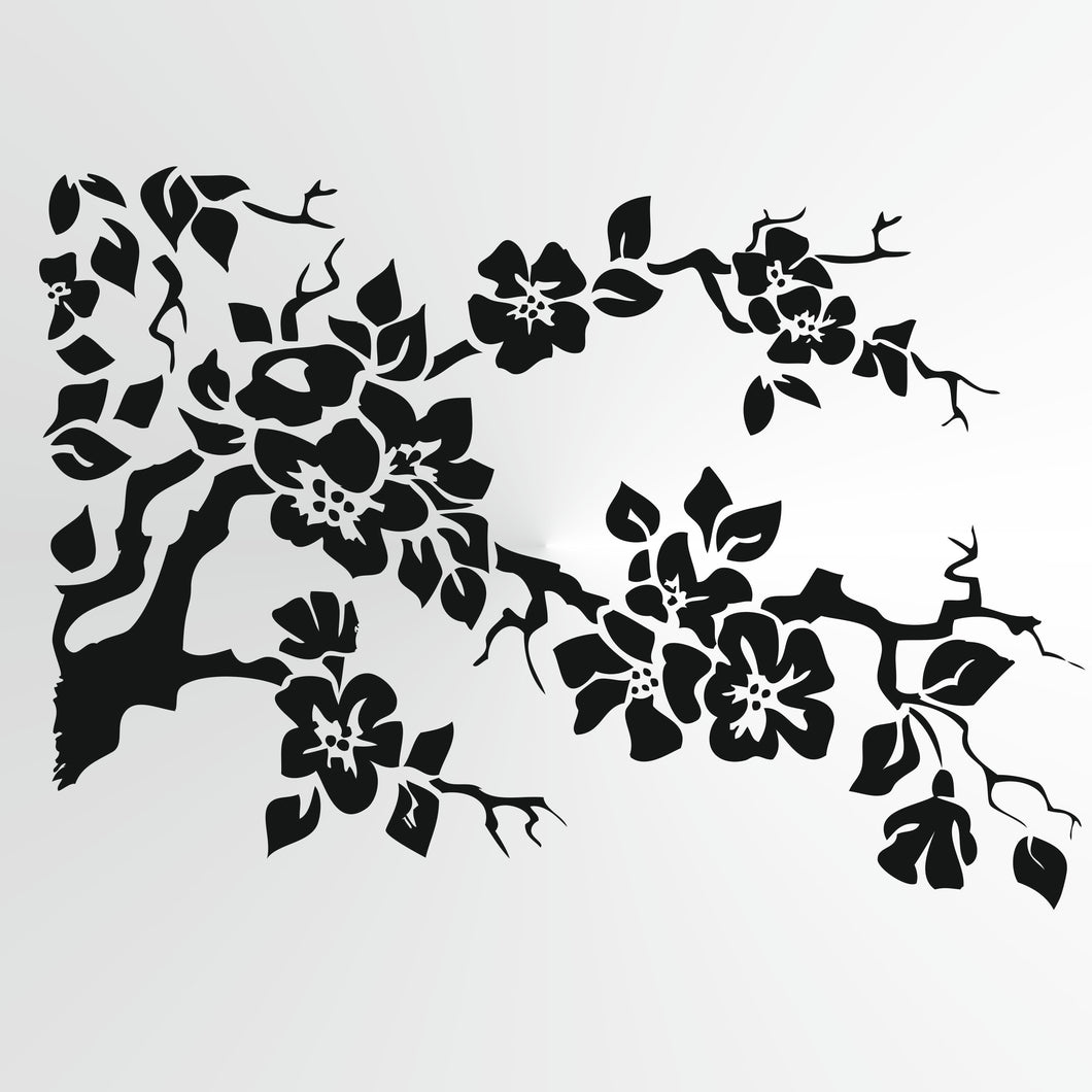 Blooming Tree Sizes Reusable Stencil Floral  Shabby Chic Style Wall Decor Art Craft Spring Buds 'Tree92'