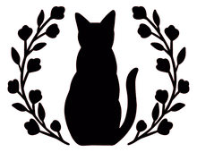 Cat Wreath Big & Small Colour Wall Sticker Decor Phases Spiritual Spring Magical 'MG18'