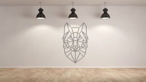 GEOMETRIC WOLF Sizes Reusable Stencil Animal Modern Contemporary Style 'Geo2'