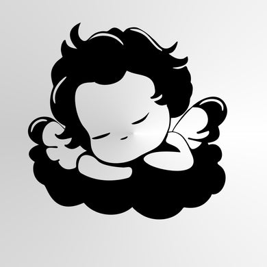 SLEEPING ANGEL CHERUB KIDS ROOM Sizes Reusable Stencil Modern Style 'Kids33'