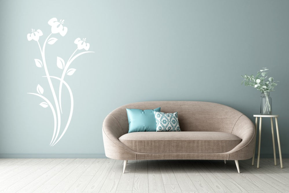 CORNFLOWER BUNCH Big & Small Sizes Colour Wall Sticker Shabby Chic Romantic Style 'Flora12'