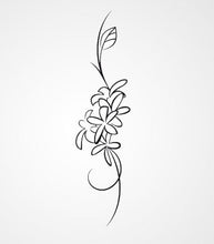 BUNCH OF FLOWER SKETCH Big & Small Sizes Colour Wall Sticker Flower Shabby Chic 'J14'