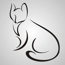 ARTISTIC FOX SKETCH Sizes Reusable Stencil Animal Romantic Style 'Animal95'