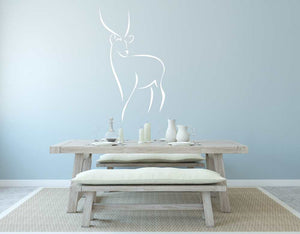 DEER SKETCH Big & Small Sizes Colour Wall Sticker Animal Romantic Style 'Animal15'