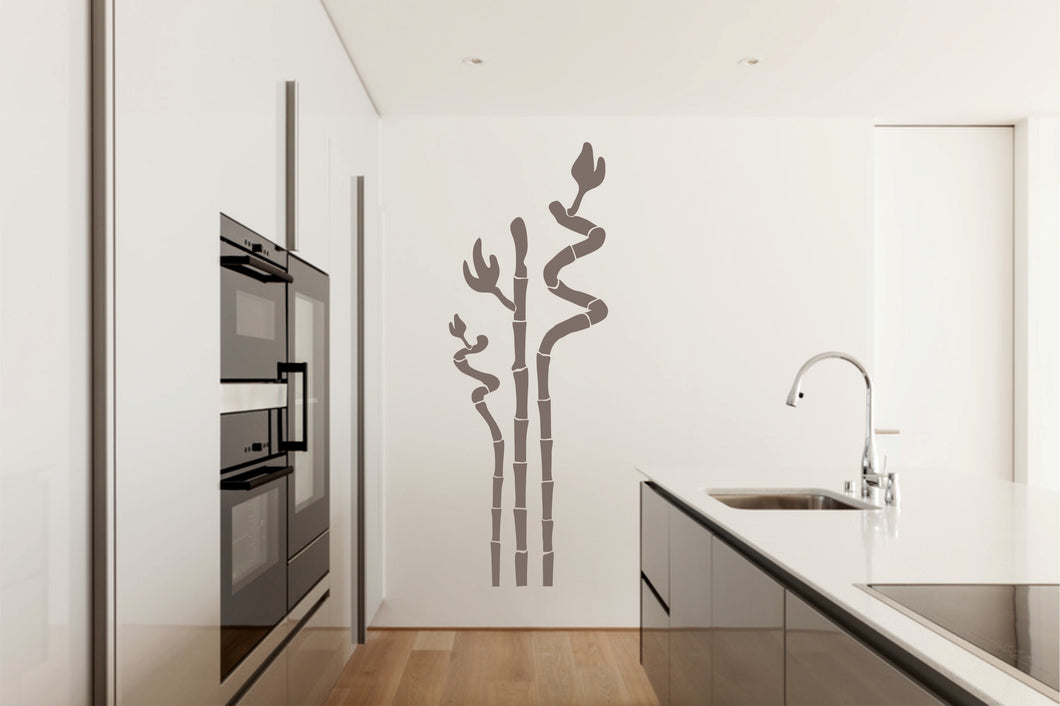 BAMBOO PLANT Big & Small Sizes Colour Wall Sticker Floral Oriental Exotic Style 'Bamboo6'