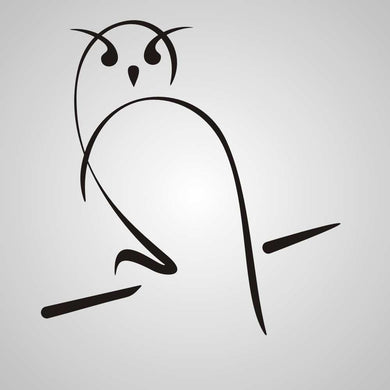 ARTISTIC OWL SKETCH Sizes Reusable Stencil Animal Romantic Style 'Bird1'