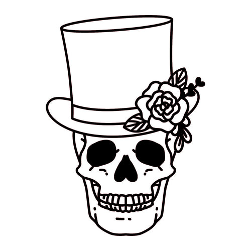 HALLOWEEN Skull Flower Death Various Reusable Stencil Decoration Cards Various Sizes 'H24'