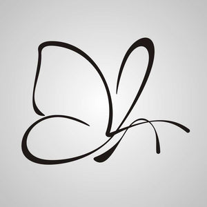 ARTISTIC BUTTERFLY SKETCH Big & Small Sizes Colour Wall Sticker Animal Romantic Style 'Bird3'