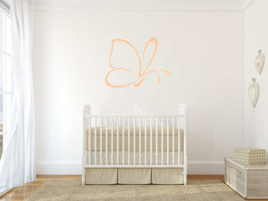 ARTISTIC BUTTERFLY SKETCH Big & Small Sizes Colour Wall Sticker Animal Romantic Style 'Bird3'