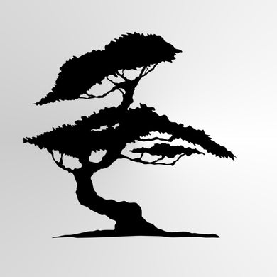 BONSAI TREE Sizes Reusable Stencil Floral Nature Modern Oriental Shabby Chic  'Tree4'